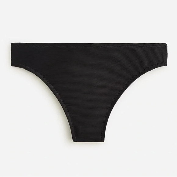 New J Crew High Rise Cheeky Bikini Bottom Black BE808 - Picture 2 of 6